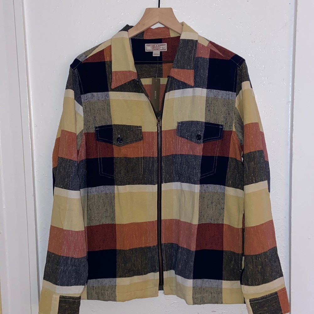 J. Crew Wallace & Barnes zip front work shirt.